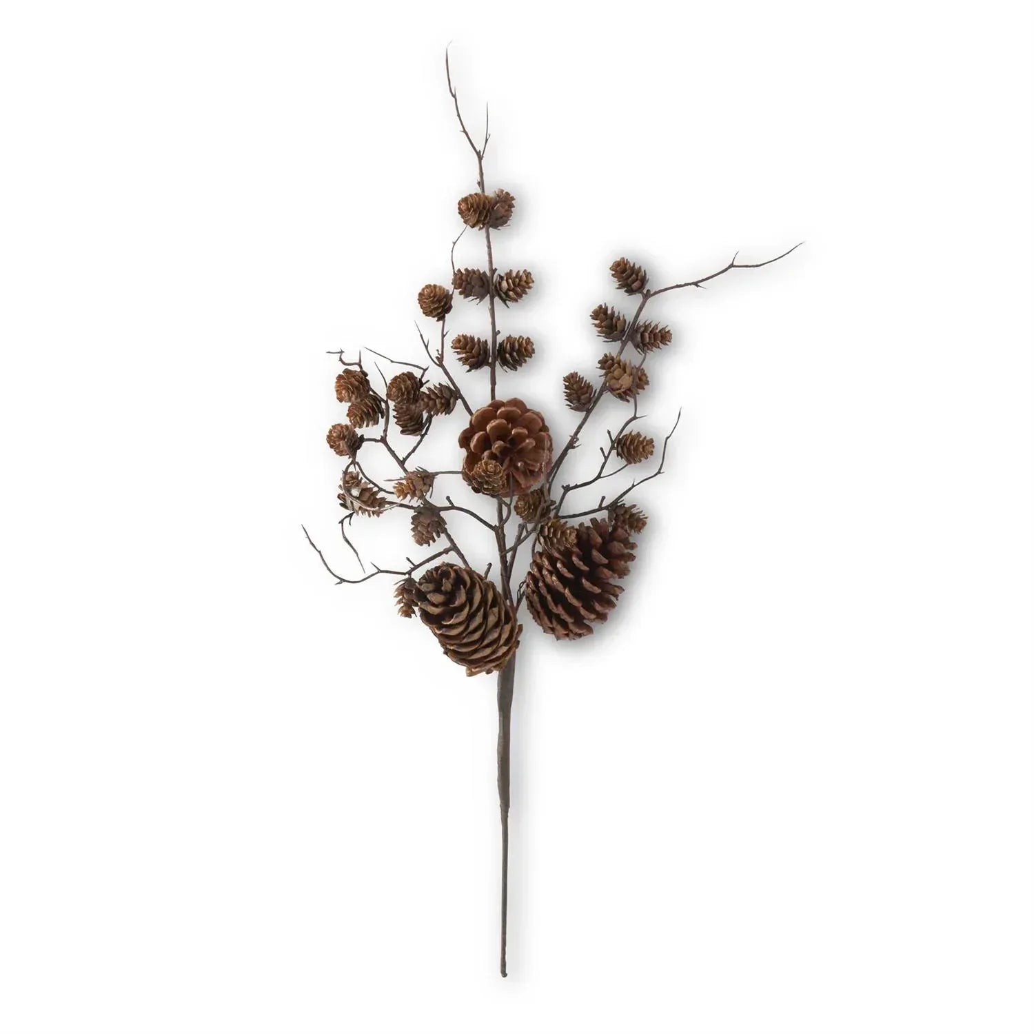 26" Multi Size Pinecone & Twig Stem Decor