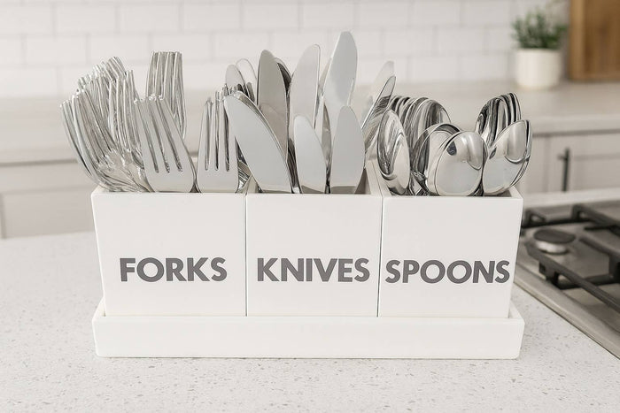 Cutlery Caddy, White