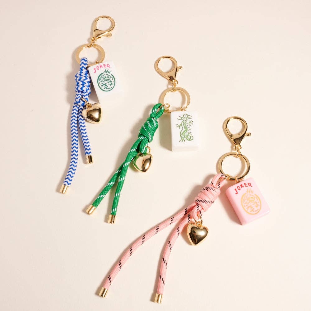 Mahjong Tile Keychain Bag Charm