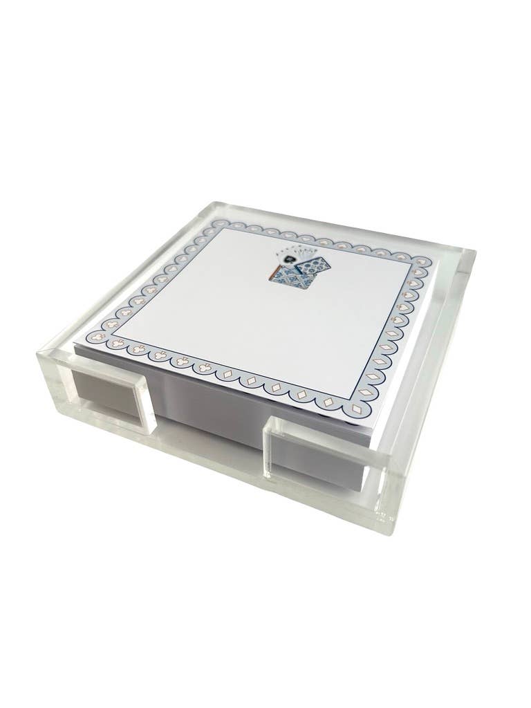 Notepad in Acrylic Holder, Card Game