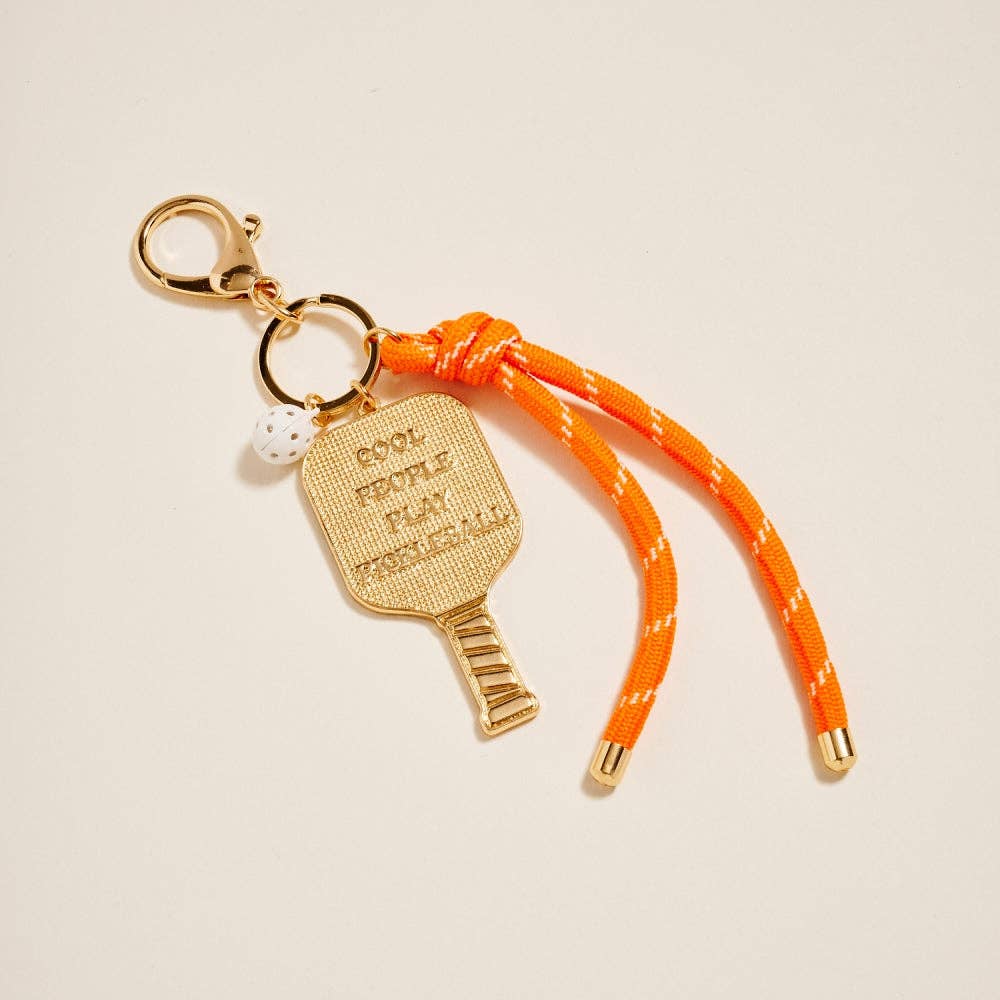 Pickleball Paddle Bag Charm Keychain
