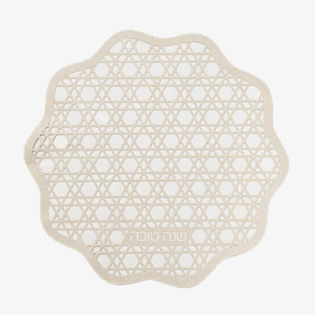 Rattan Starlace Challah Cover Judaica
