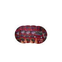 Ultimate Christmas Plaid Pebble Coasters S/4 Home Decor