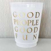 Reusable Plastic Cups S/8 Barware