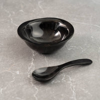 Exotic Horn Bowl & Spoon Set