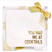 Acrylic Cocktail Napkin Hostess Set