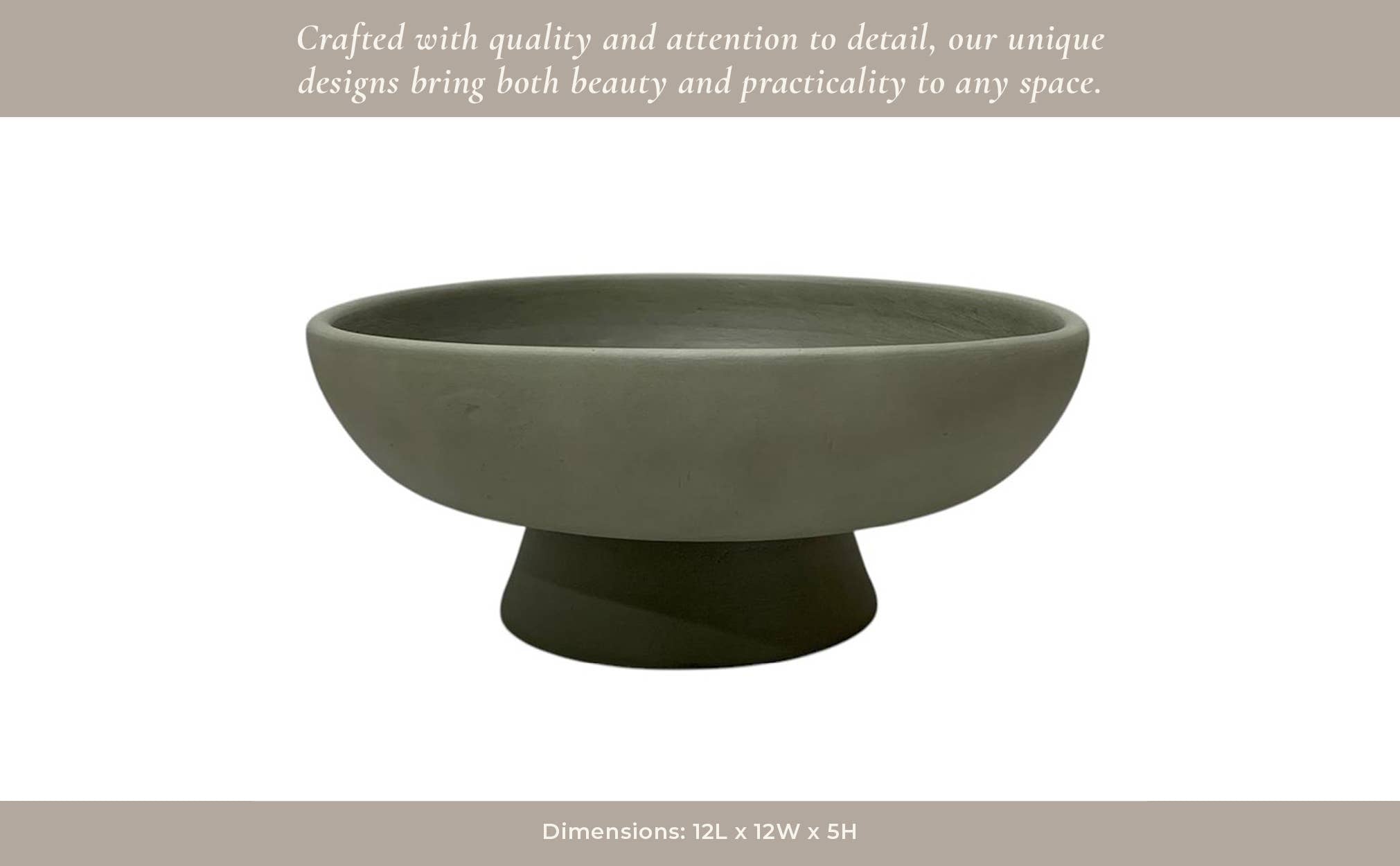 Sage Terracotta Pedestal Bowl