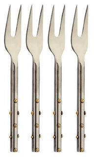 Gold Dot Forks, Set of 4