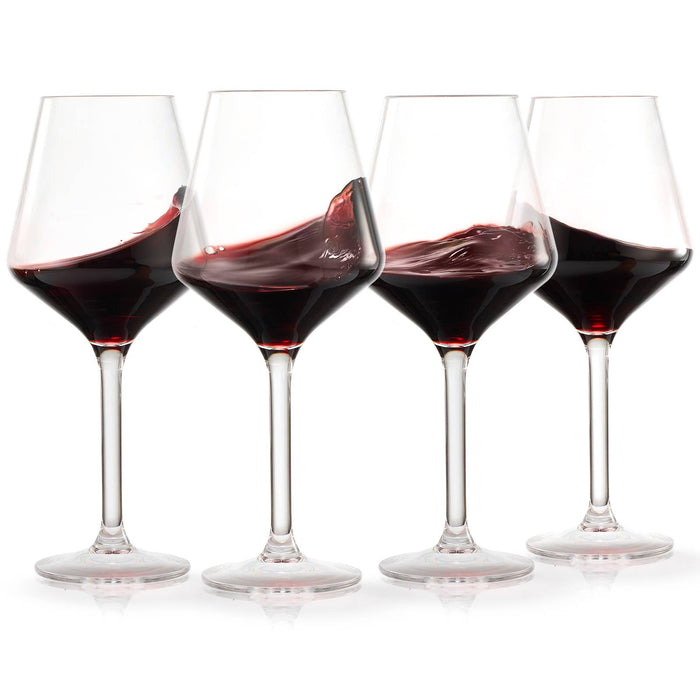 Acrylic Unbreakable Stemmed Wine Glasses S/4