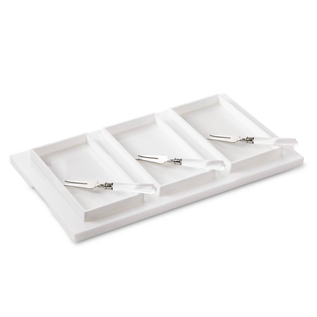 Acrylic Brunch Board with Trays & Pokers