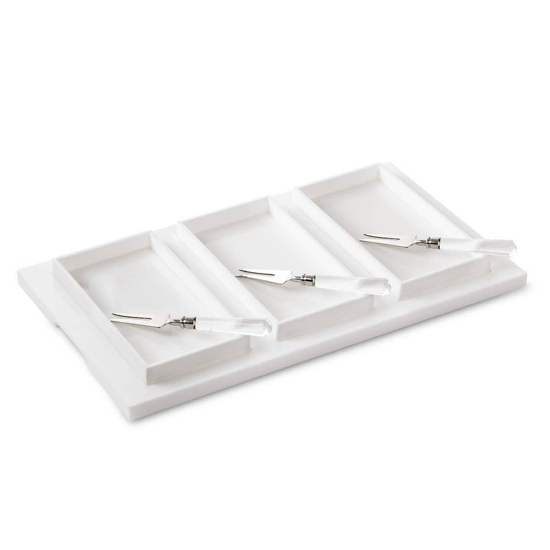 Acrylic Brunch Board with Trays & Pokers