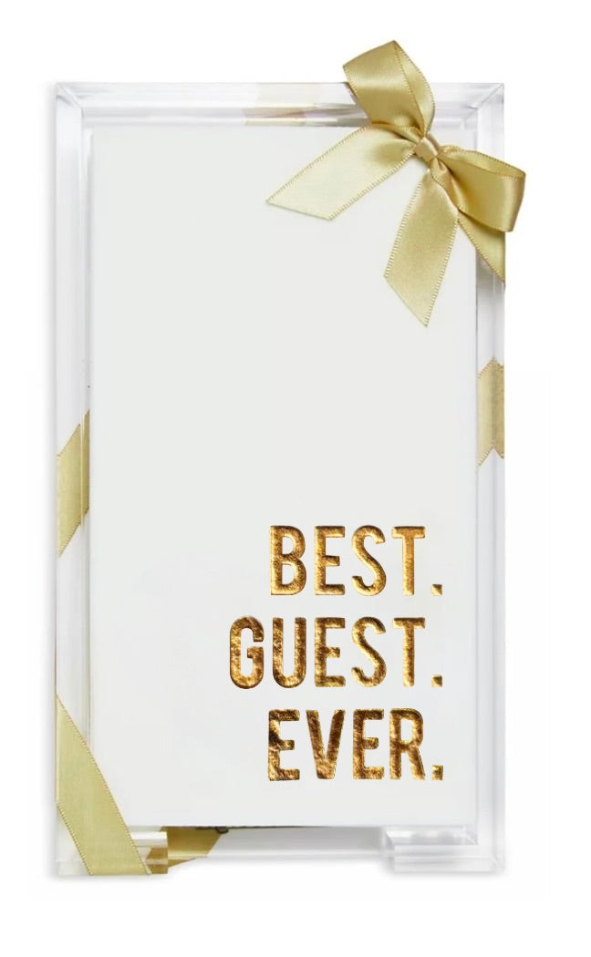 Acrylic Guest Towel Hostess Set