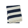 Monogrammed Seabrook Throw Cream Navy Throws