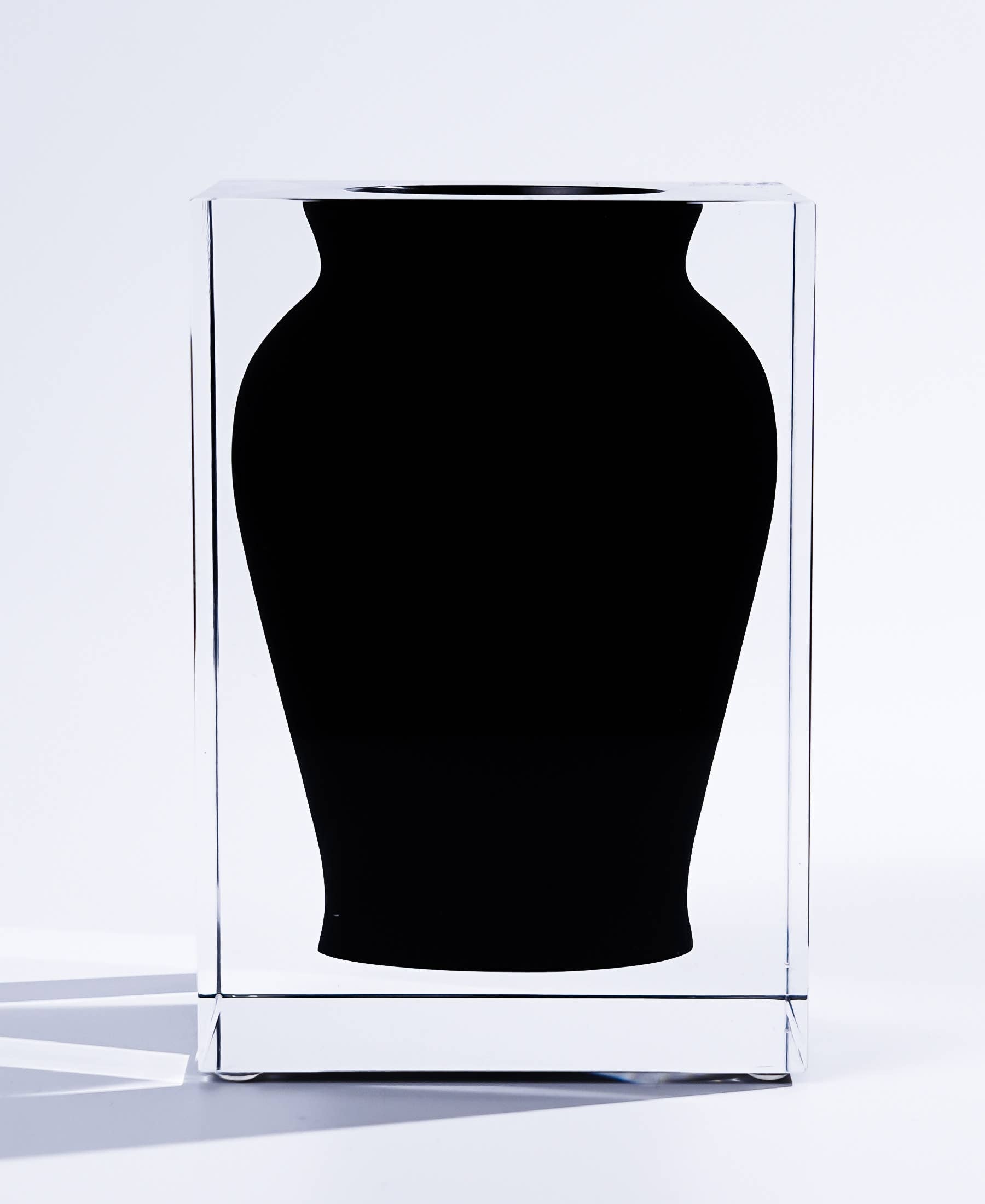 Heritage Square Bud Vase – Wide Mouth Black Core