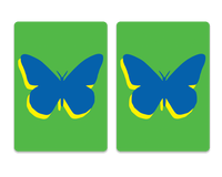 PVC playing cards BLUE BUTTERFLY