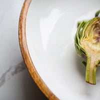 Mango Wood Salad Serving Bowl & Servers