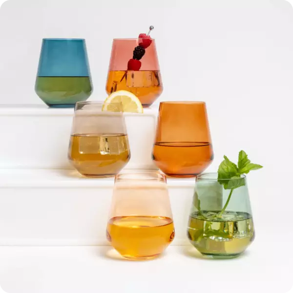 Stemless Wine Glasses S/6