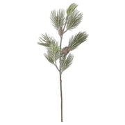 38" Glittered Long Needle Pine Stem w/Cones Decor