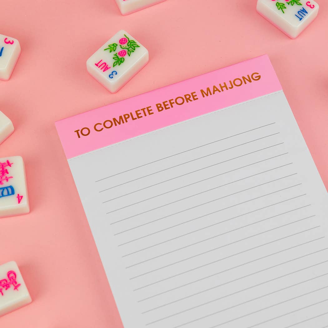 To Complete Before Mahjong - Notepad - 5x8