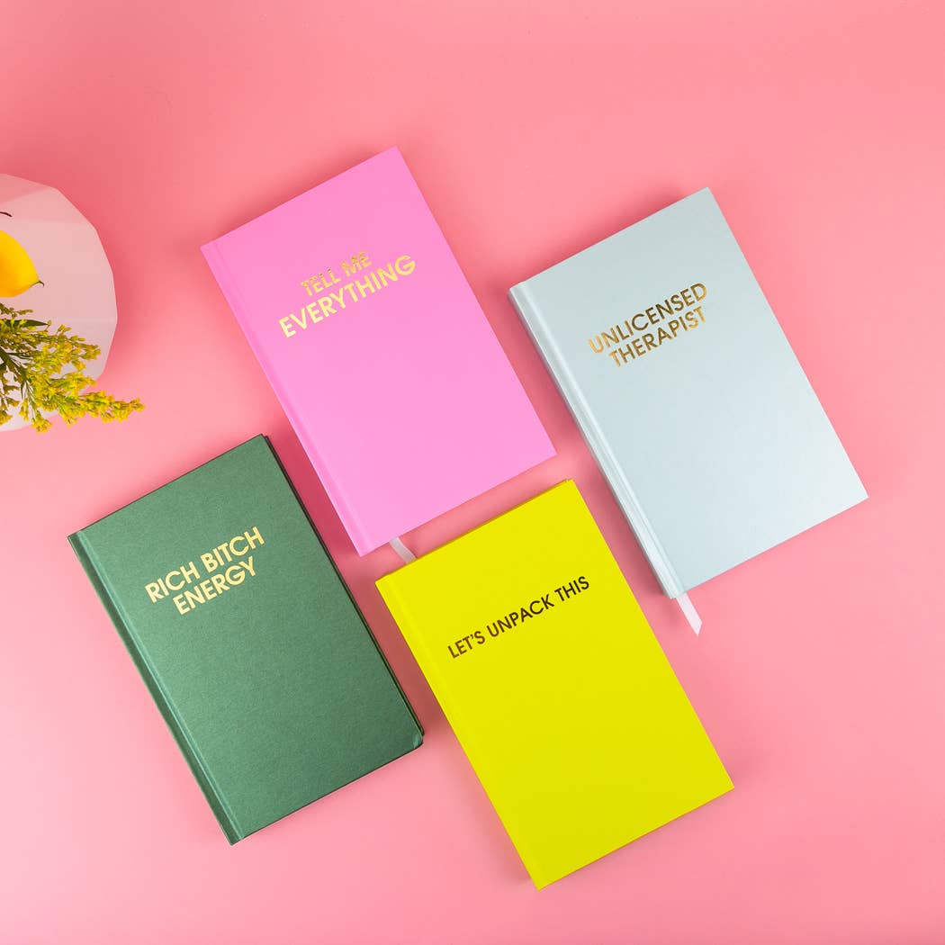 Rich Bitch Energy - Hardcover Daily Journal - Hystar Emerald