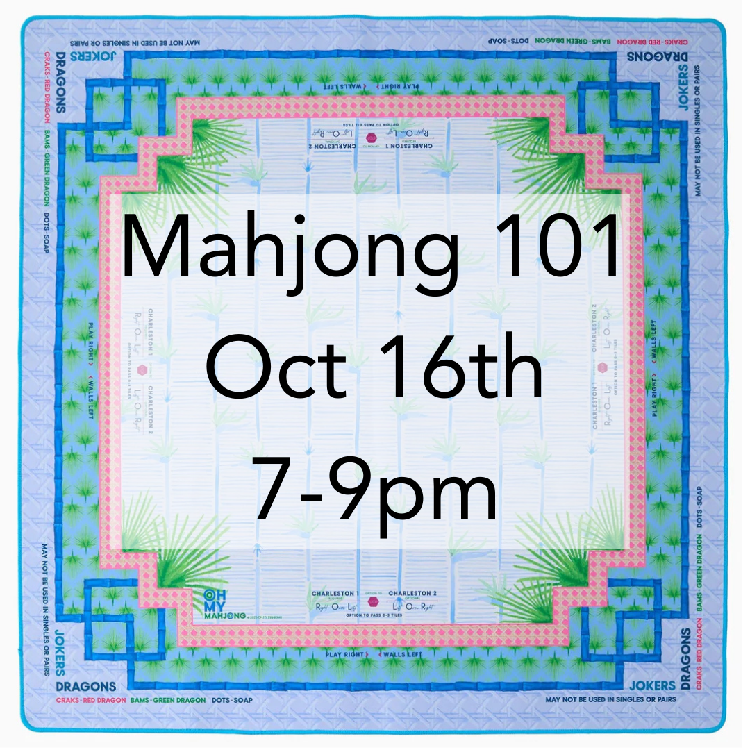 10/16 Mahjong 101 with Jill Baker