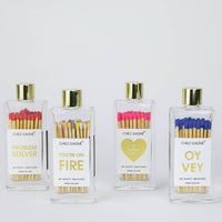 Oy Vey - Glass Bottle Safety Matches - Royal Blue