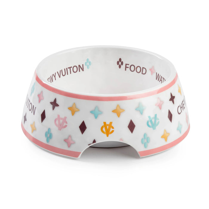 Chewy Vuiton Dog Bowl Medium Pet Gifts
