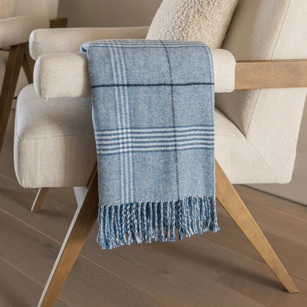Windowpane Plaid Throw Throws