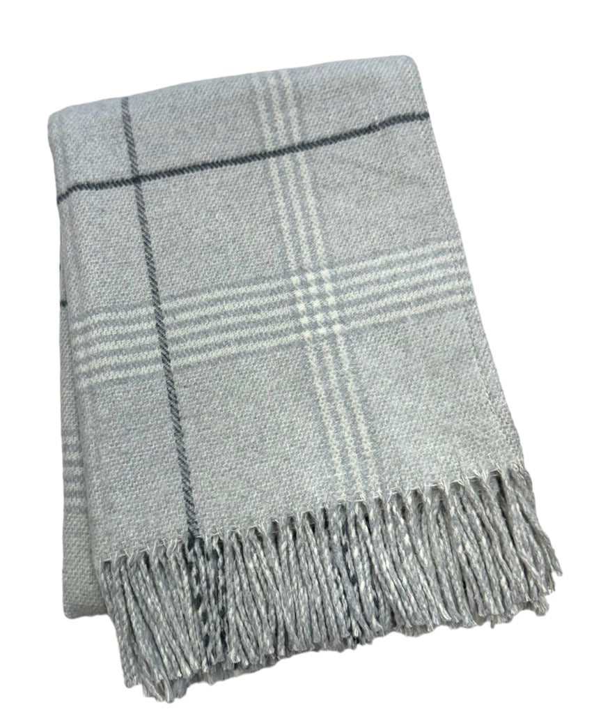 Windowpane Plaid Throw