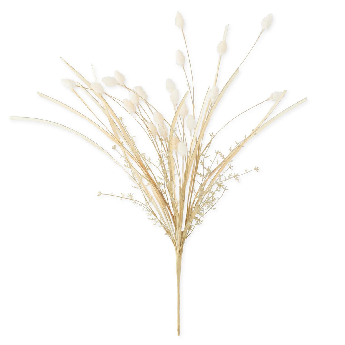 26" Cream Flocked Thistle & Grass Spray