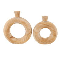 Vianney Wood Vase Set