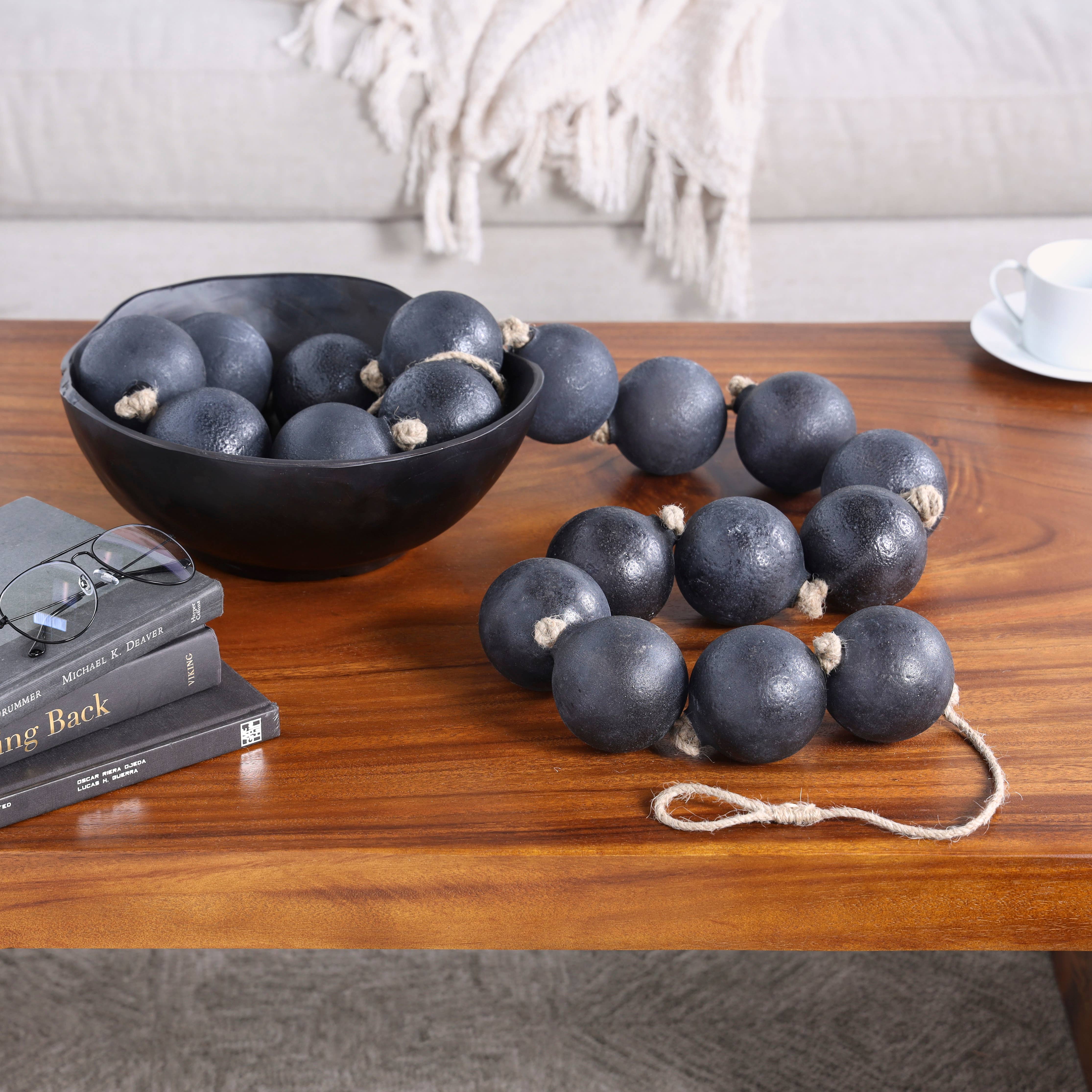 Coastal Glass Garland With Tassel