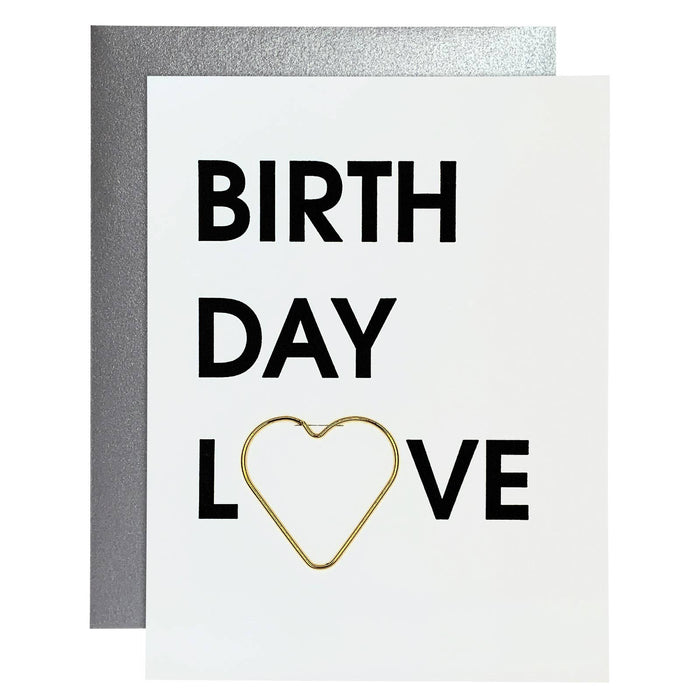 Birthday Love - Sentimental Birthday - Heart Paperclip Card Greeting Cards