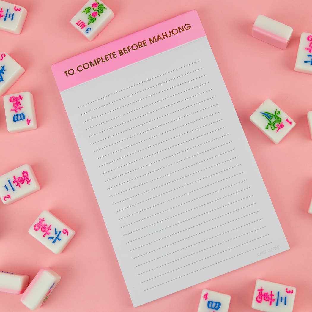 To Complete Before Mahjong - Notepad - 5x8