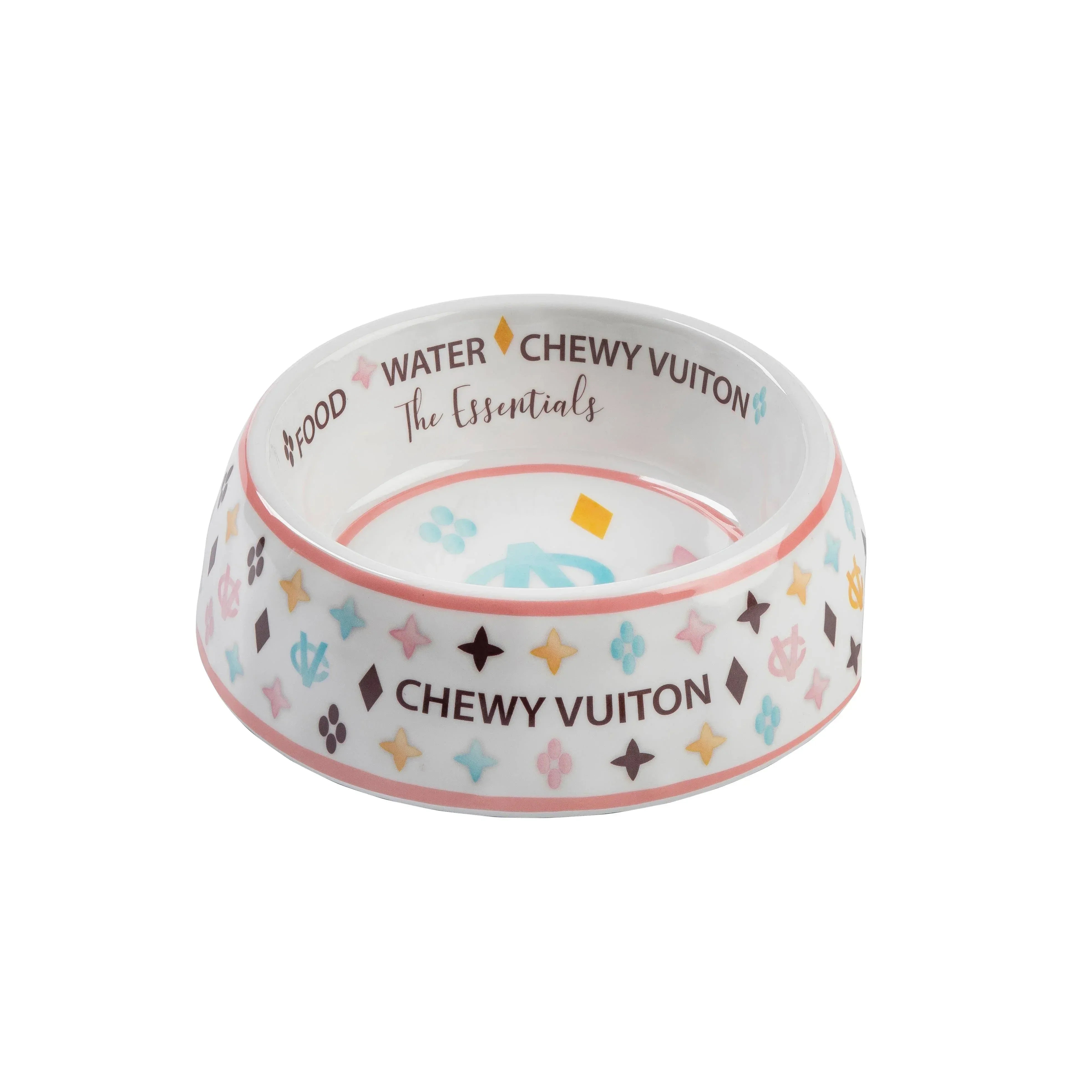 Chewy Vuiton Dog Bowl Pet Gifts