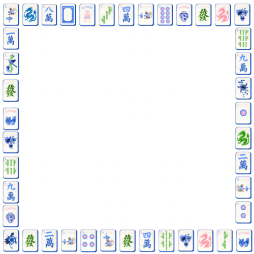 Notepad in Acrylic Holder, Preppy Mahjong