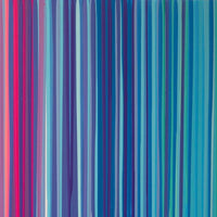 Striped Acrylic Ahava Sculpture Blue Jeans Art