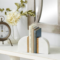 Marble & Wood Bookends
