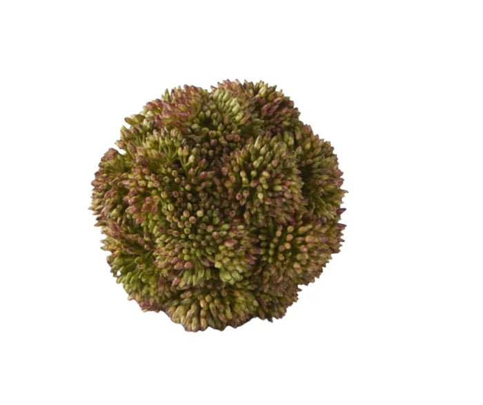 Dark Green Sedum Ball Decor 4 inch dark green faux sedum ball with realistic succulent texture