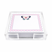 Acrylic Holder & Notepad, Butterfly