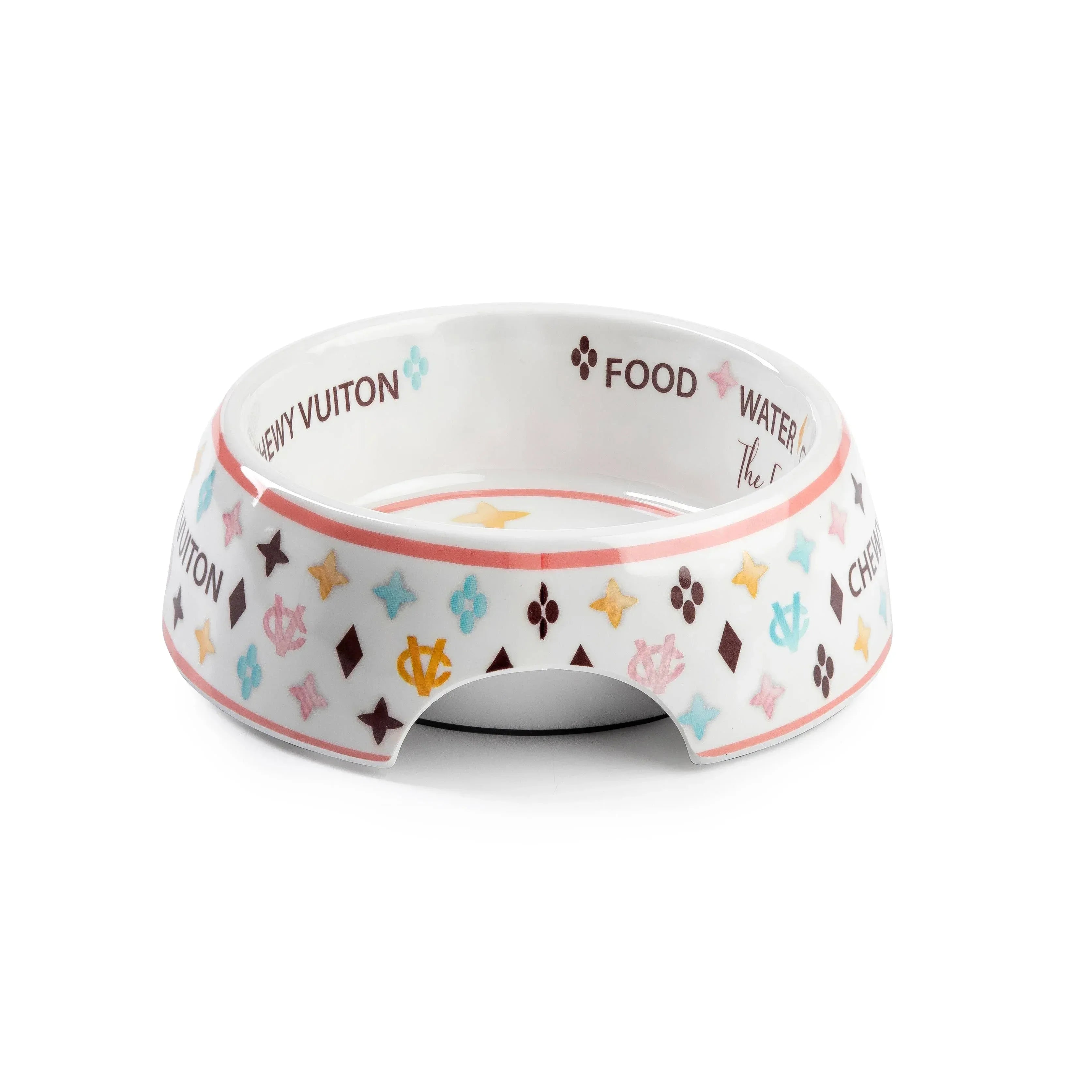 Chewy Vuiton Dog Bowl Small Pet Gifts