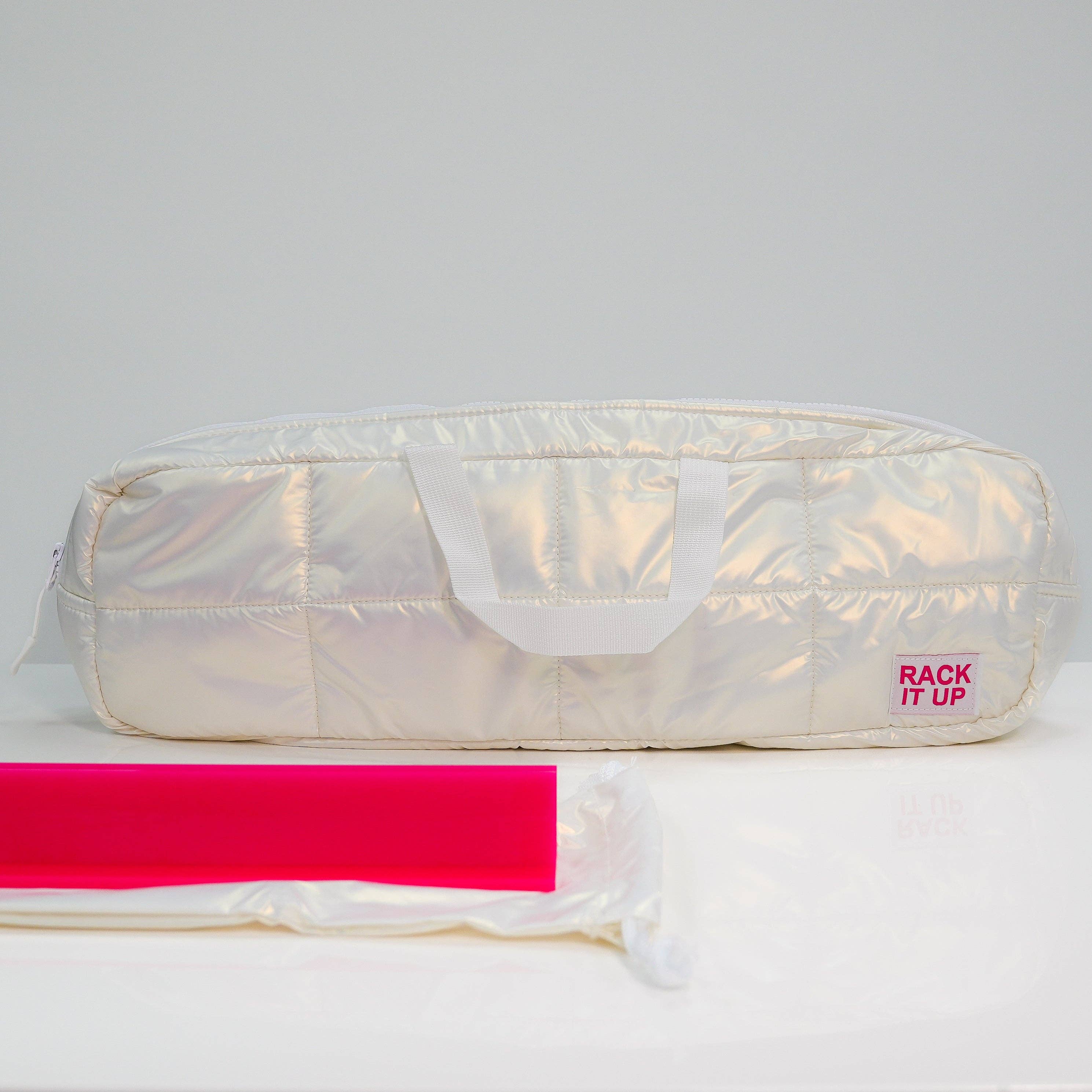 Rack It Up Metallic White Bag