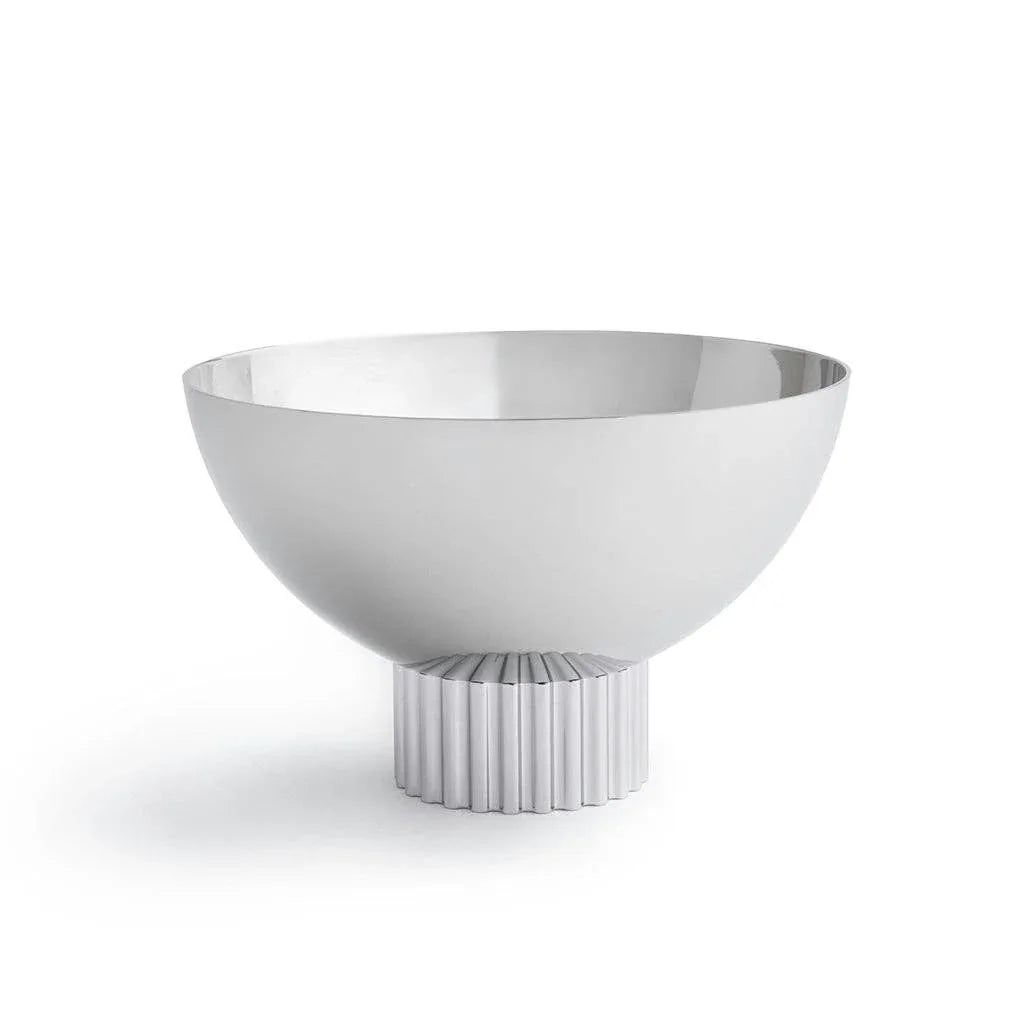 Striations Nut Bowl, Silver Serving Bowl