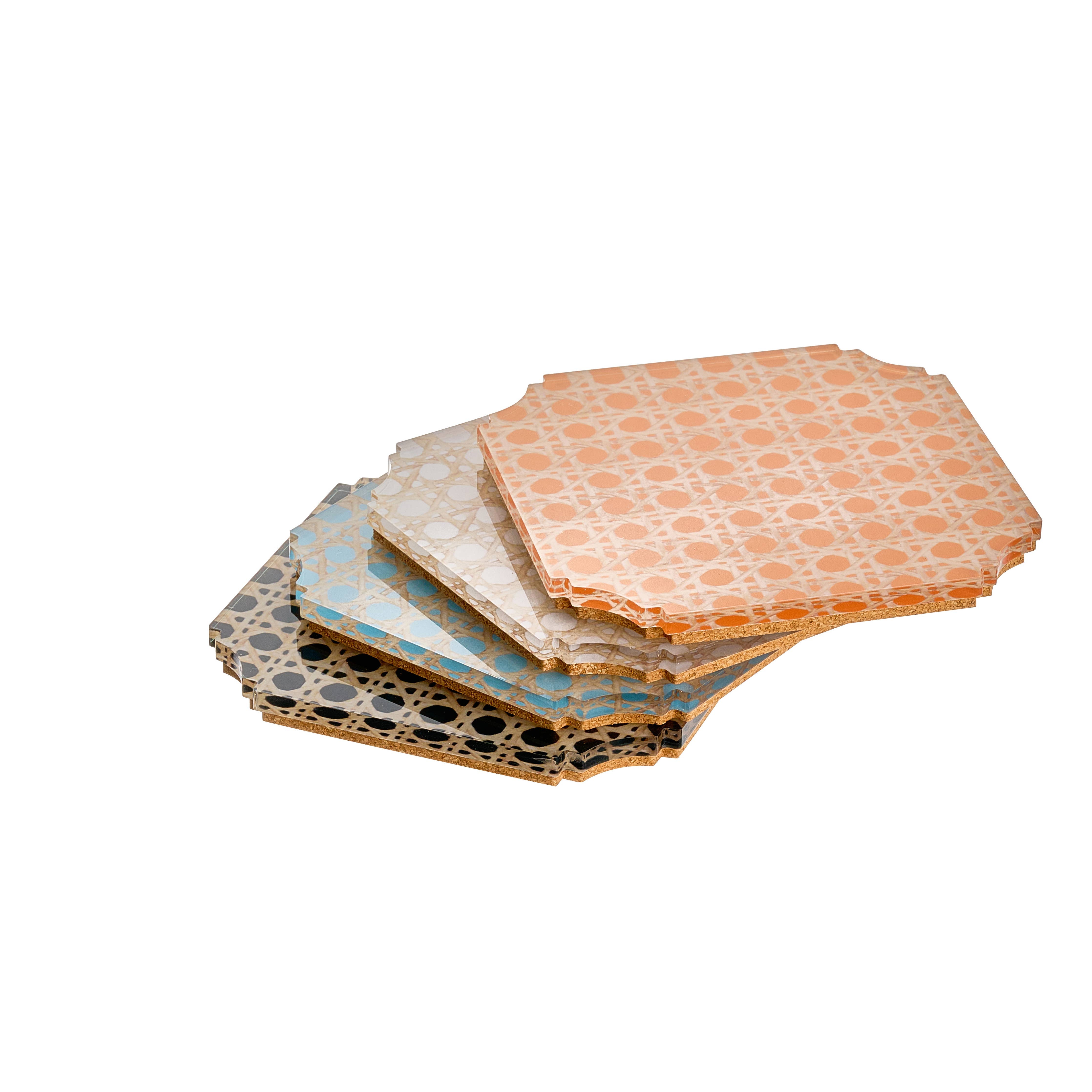 Rattan Coaster Set S/4