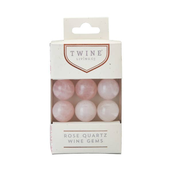 Rose Quartz Wine Chilling Gems Set of 6