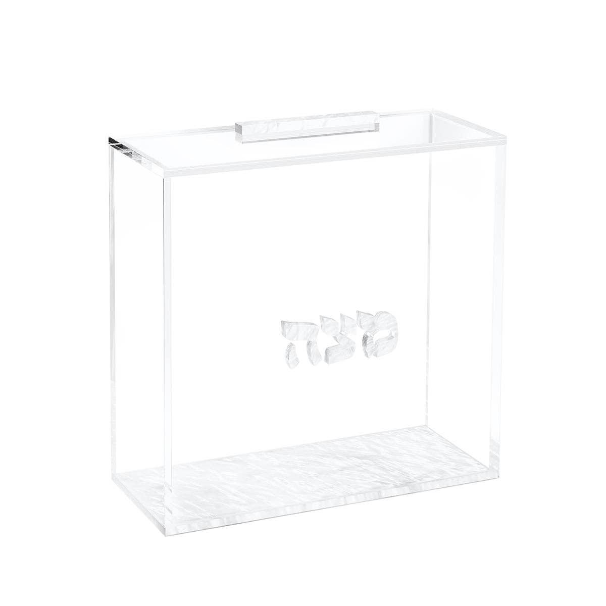 Matzah Box - White Pearl