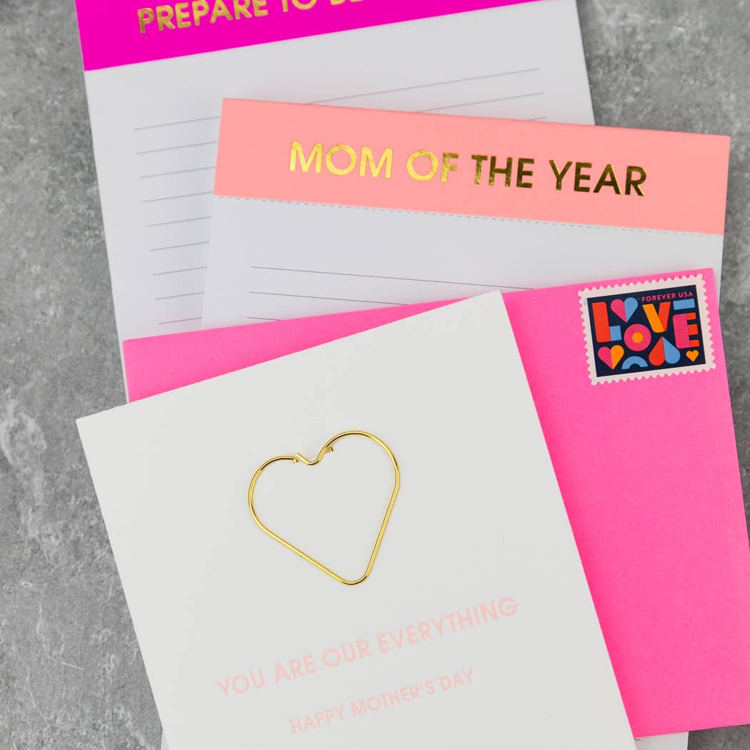 Mom Of The Year Lined Notepad - Coral - Mother's Day Gift