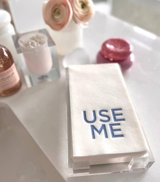 Acrylic Guest Towel Hostess Set Hand Towels & Holders