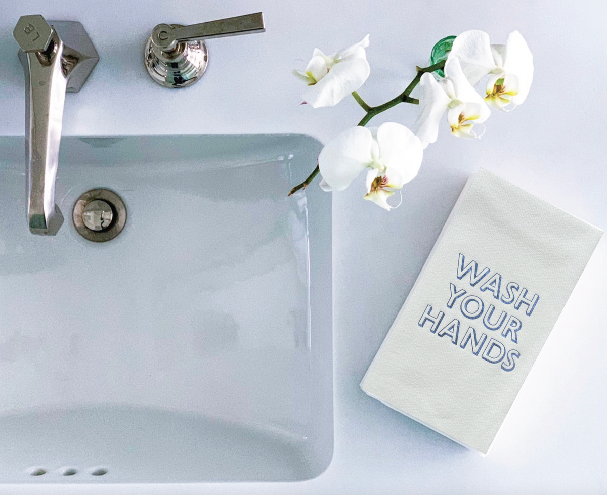Cloth-Like Disposable Guest Towels USE ME Gold Hand Towels & Holders
