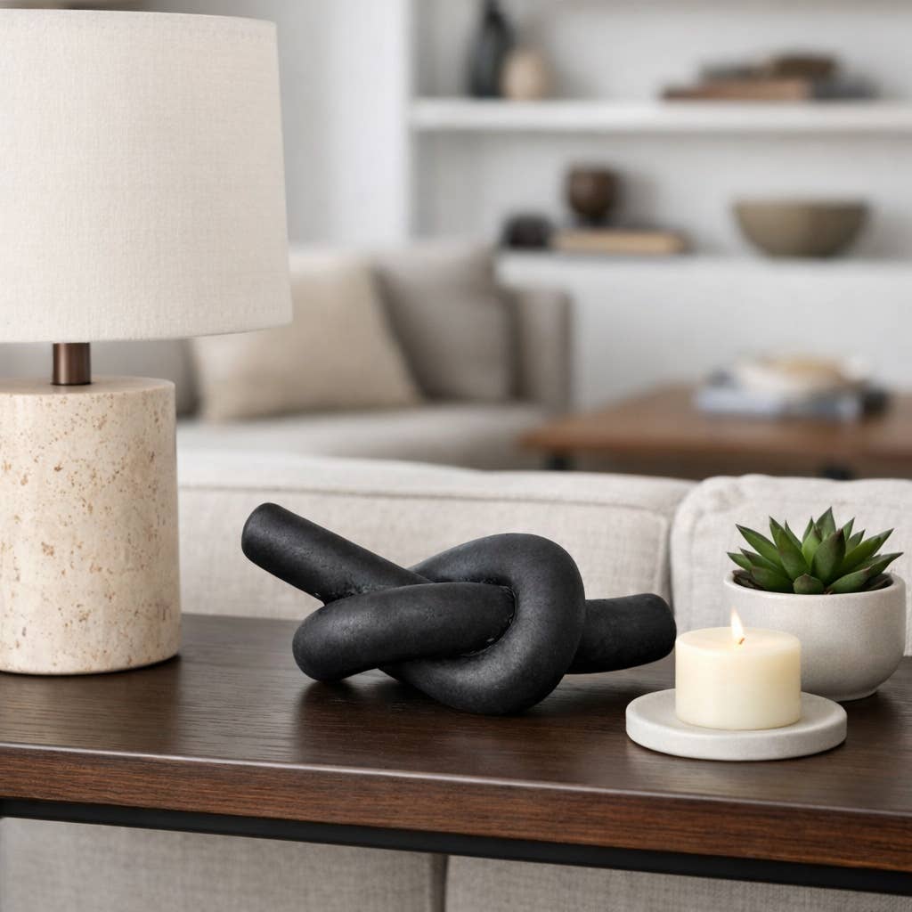 Black Ceramic Knot Object